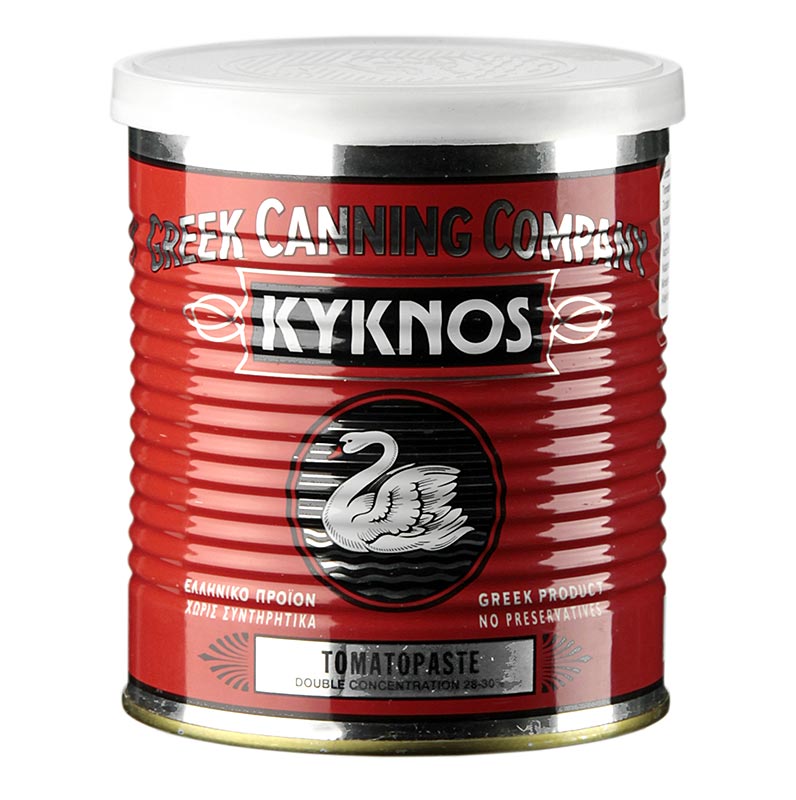 Pasta de tomate duplamente concentrada, pelo menos 28%, de Kyknos/Grecia - 860g - pode