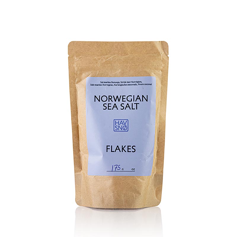 HAVSNO, HAVSNØ vlocky morskej soli, z Norska - 175 g - Karton/taska