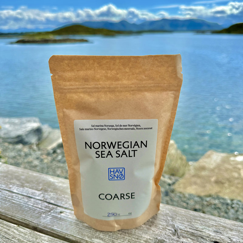 HAVSNO, HAVSNØ GROF, grof zeezout uit Noorwegen - 250 gr - tas