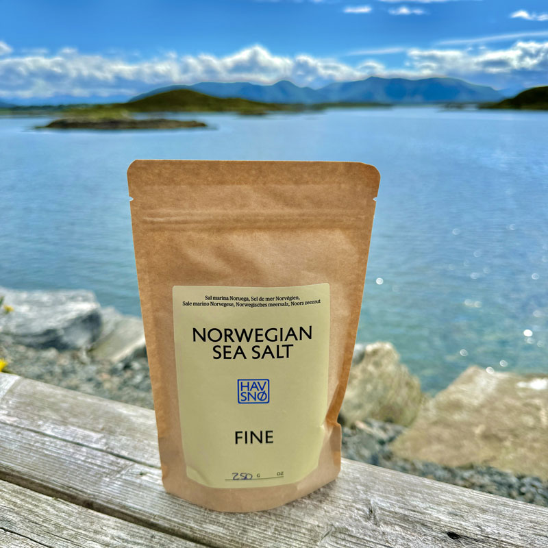 HAVSNO, HAVSNØ FINE, fijn zeezout uit Noorwegen - 250 gr - tas