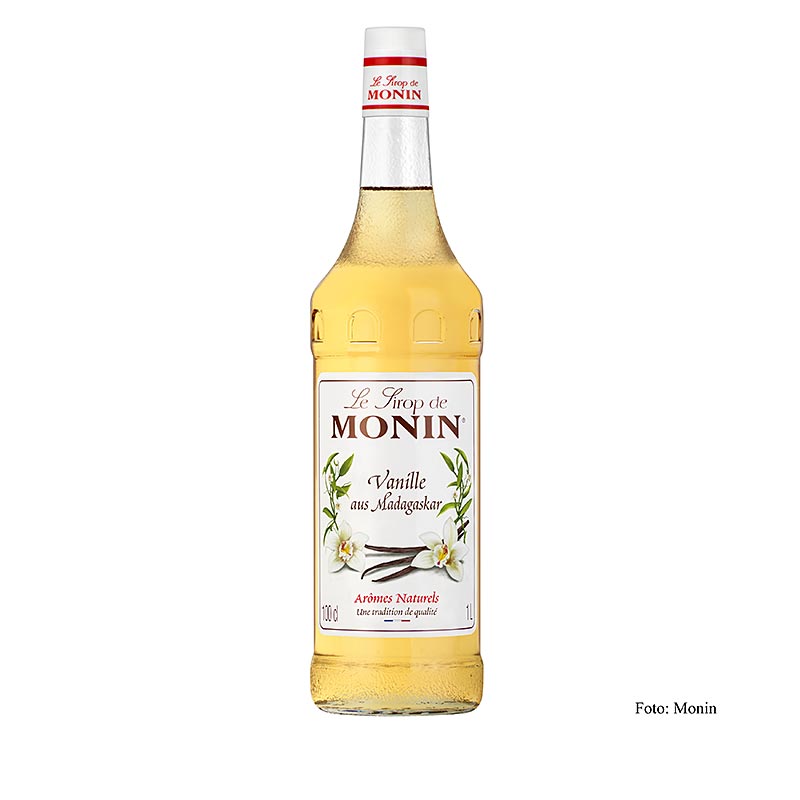 Monin Vanille Sirup 1:8, 1l, Glasflasche - 1 l - Flasche