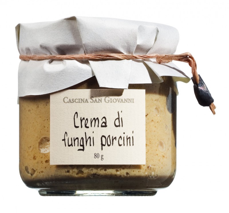 Crema di funghi cepes, creme de cepes, Cascina San Giovanni - 80g - Verre