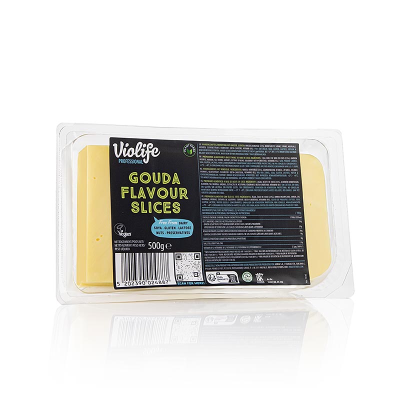 Violife - Gusto Gouda, affettato, alternativa al formaggio vegano - 500 g - vuoto