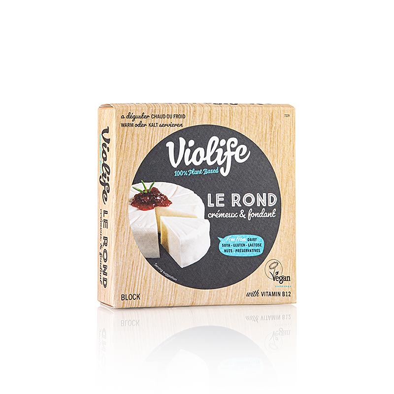 Violife - Le Rond, stuk, veganistisch alternatief voor zachte kaas (zoals Camenbert) - 150g - doos