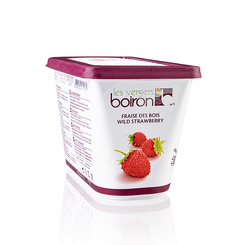 Boiron wild strawberry puree (Fraise des Bois), unsweetened - 1 kg - PE shell