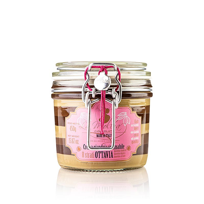 Ottavia - SPREAD Millestrati Gianduja Layer Nougat, La Molina - 450g - Glass