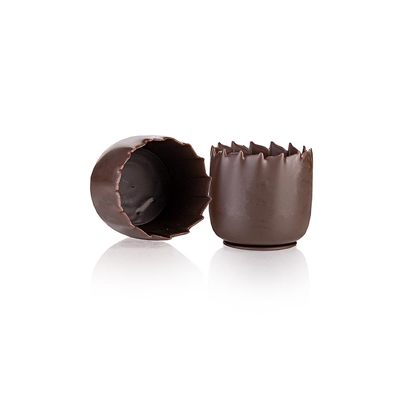 Chocolade vingerhoedbeker donker, o 2,5 cm, H 2,5 cm, Dobla (18115) - 302 g, 72 stuks - Karton