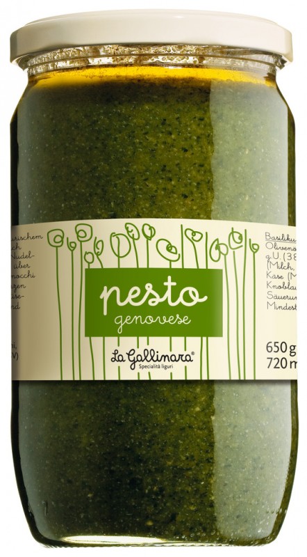 Pesto Genois, Pesto Genois, La Gallinara - 650g - Verre