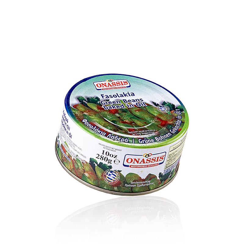 Fasolakia - Groenne boenner i tomatsauce, Onassis - 280 g - kan