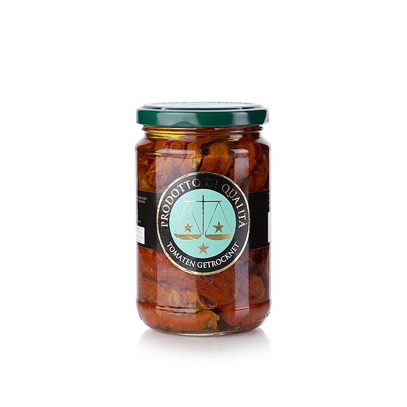 Pomodori secchi, in olio di semi di girasole, La Bilancia - 280 g - Bicchiere