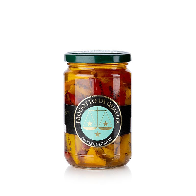 Pimentos grelhados, em conserva, La Bilancia - 280g - Vidro