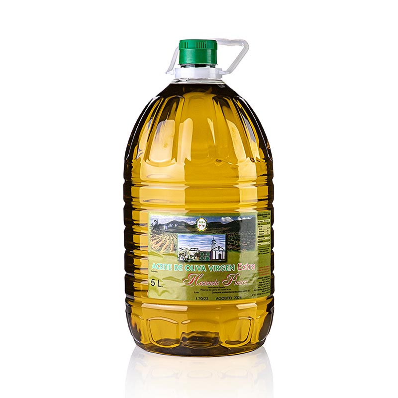 Aceite de oliva virgen extra Hacienda Pinares, 0,2% acido, Espana - 5 litros - Pe-kanista.