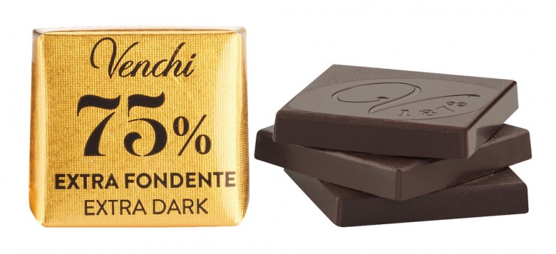 Blend 75%, dark chocolate 75%, America+Ghana+Arriba, Venchi - 1,000g - kg