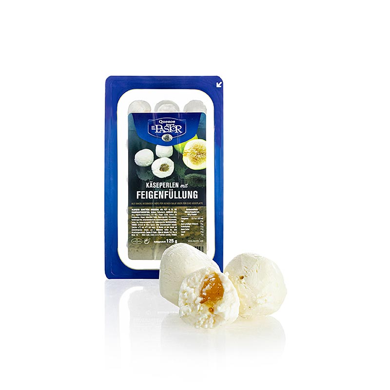 Perles de fromage fourrees aux figues, El Pastor - 125g - Coque PE