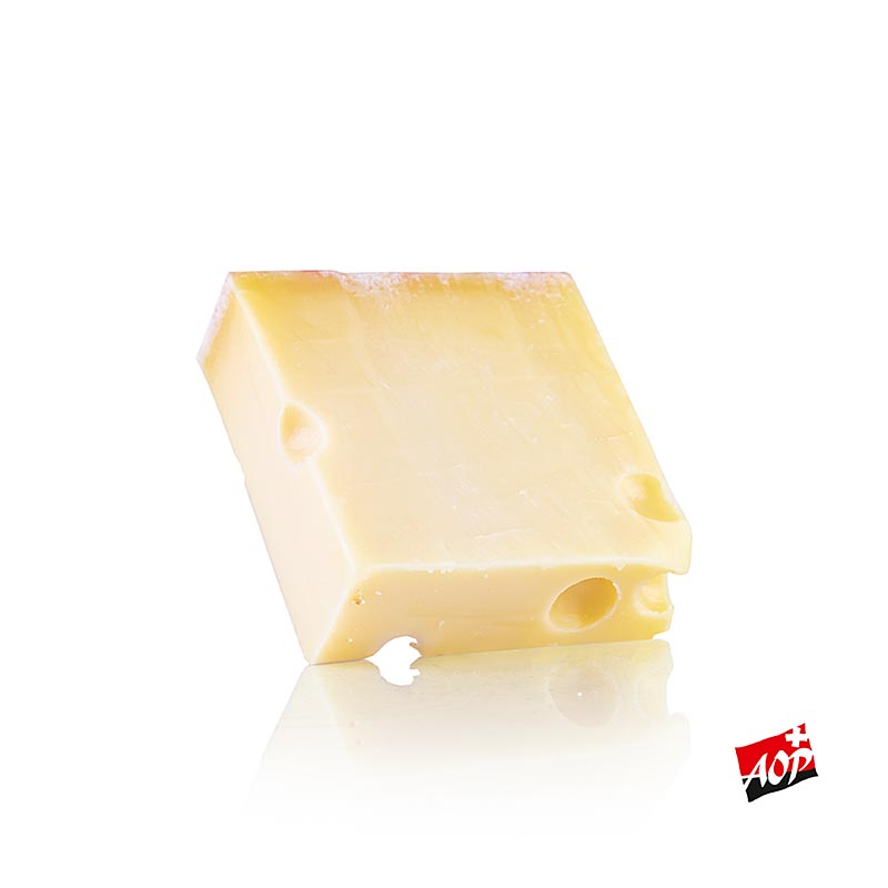 Emmental (doux), AOP, affine au moins 5 mois, bio - environ 200 g - dejouer