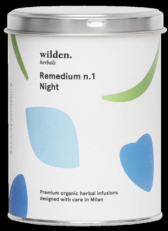 Remedium n.1 Malam, organik, campuran teh Malam, longgar, organik, herbal Wilden - 90 gram - Bisa