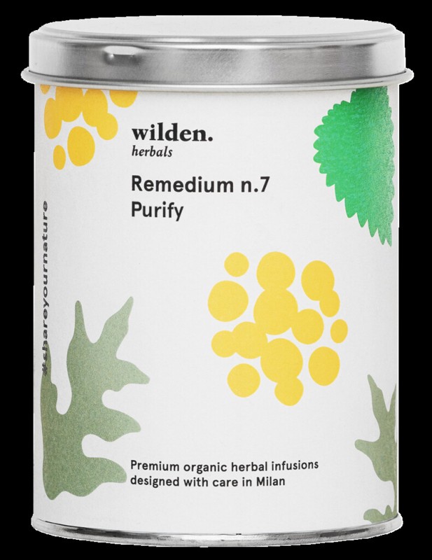 Remedium n.7 Purify, biologico, miscela di te Purify, sfuso, biologico, erbe selvatiche - 90 g - Potere