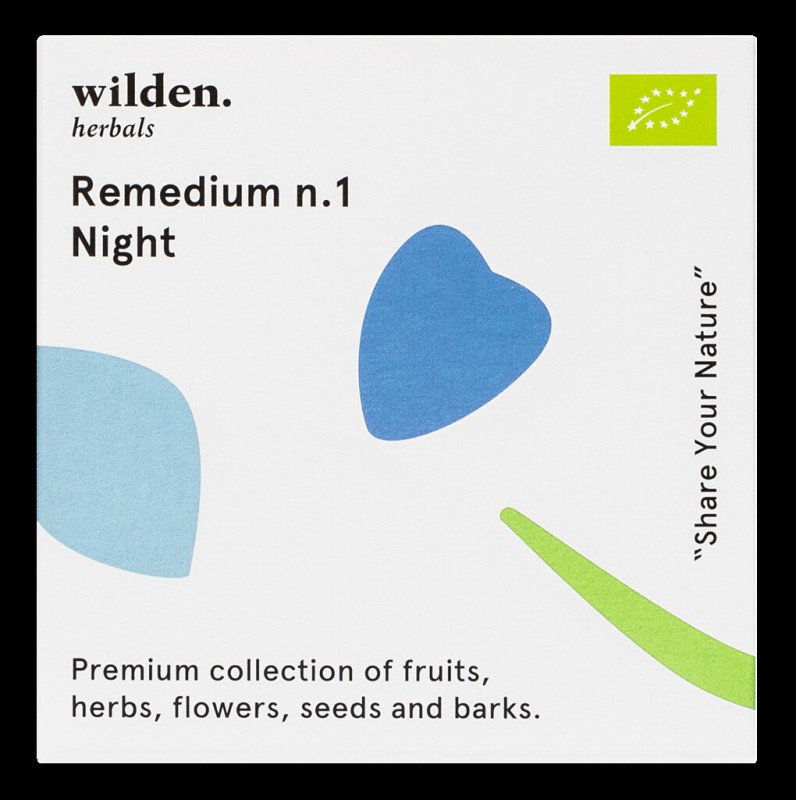 Remedium n.1 Night Pack, biologico, miscela di te Night Pack, bustina, biologico, erbe selvatiche - 10 x 2 g - pacchetto