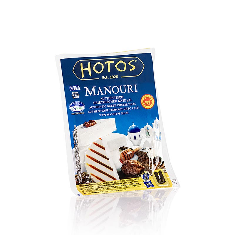 Manouri DOP/DOP, queijo grego feito com leite de ovelha, Hotos - 200g - vacuo