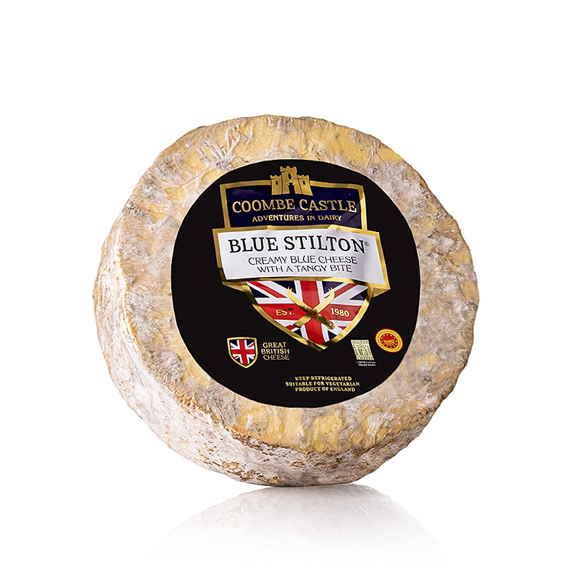 Blue Stilton, fromage anglais a pate mi-dure a moisissure bleue, AOP / AOP, env. - environ 2,1 kg - film