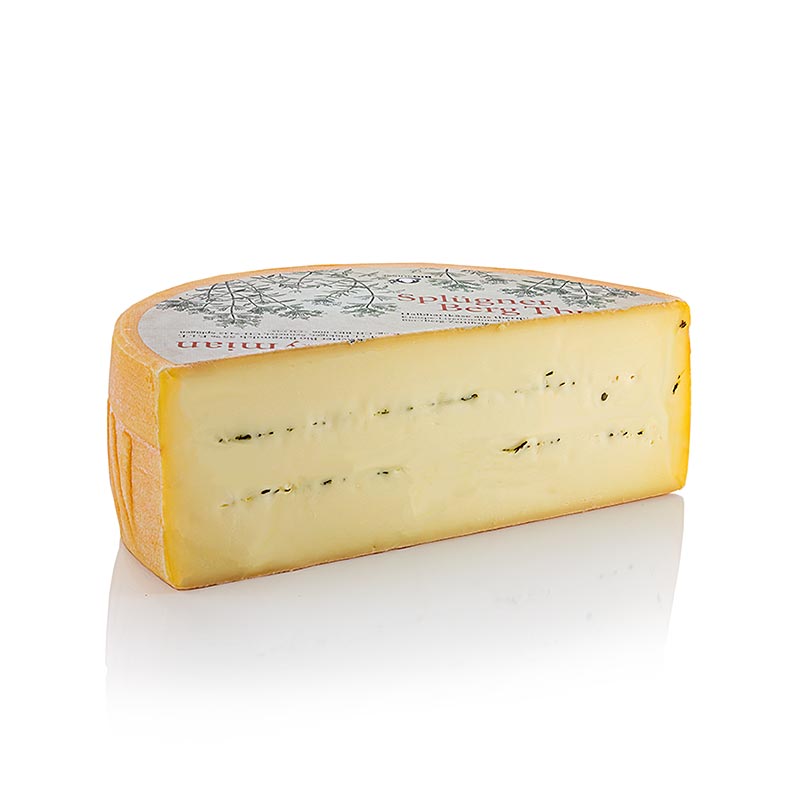 Splugener mountain thyme, Swiss semi-hard cheese, 1 / 2 wheel, ORGANIC - approx. 2.5 kg - film