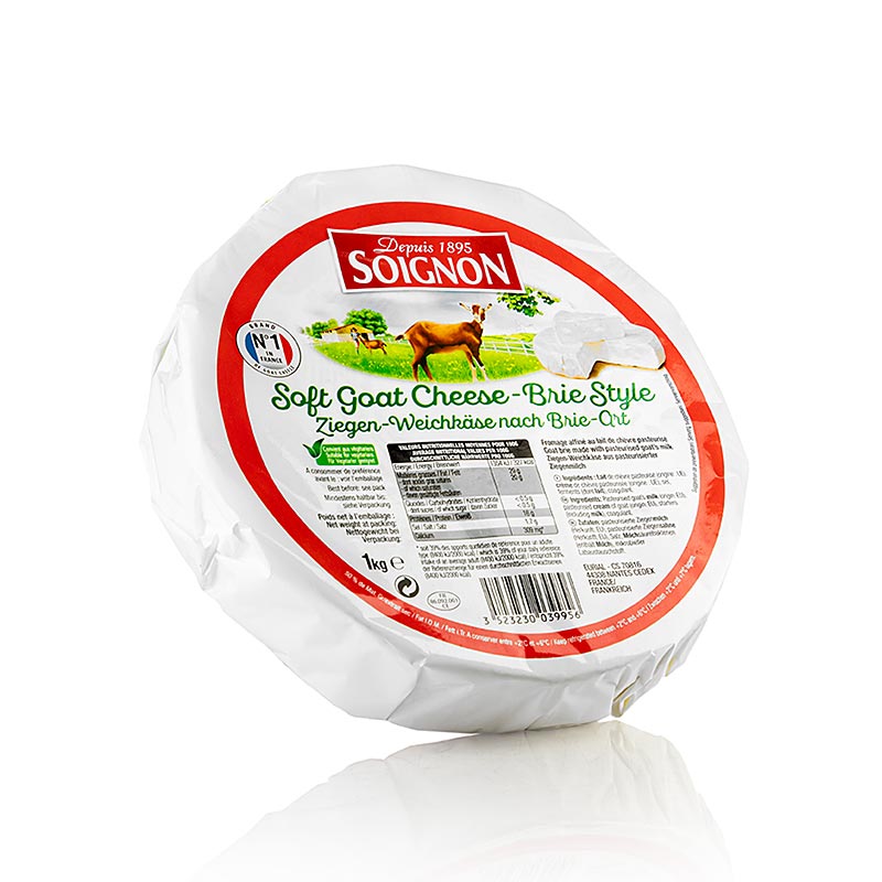 Brie-style soft goat cheese, Soignon - 1kg - film