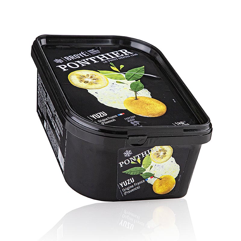 Ponthier Yuzu, grob zerkleinert, mit Zucker, aus Frankreich - 1 kg - Pe-schale