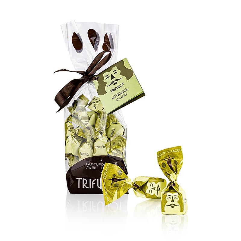 trifulot - Trüffelpralinen Alba mini, Pistazie (hellgrün), Tartuflanghe - 180 g - Beutel