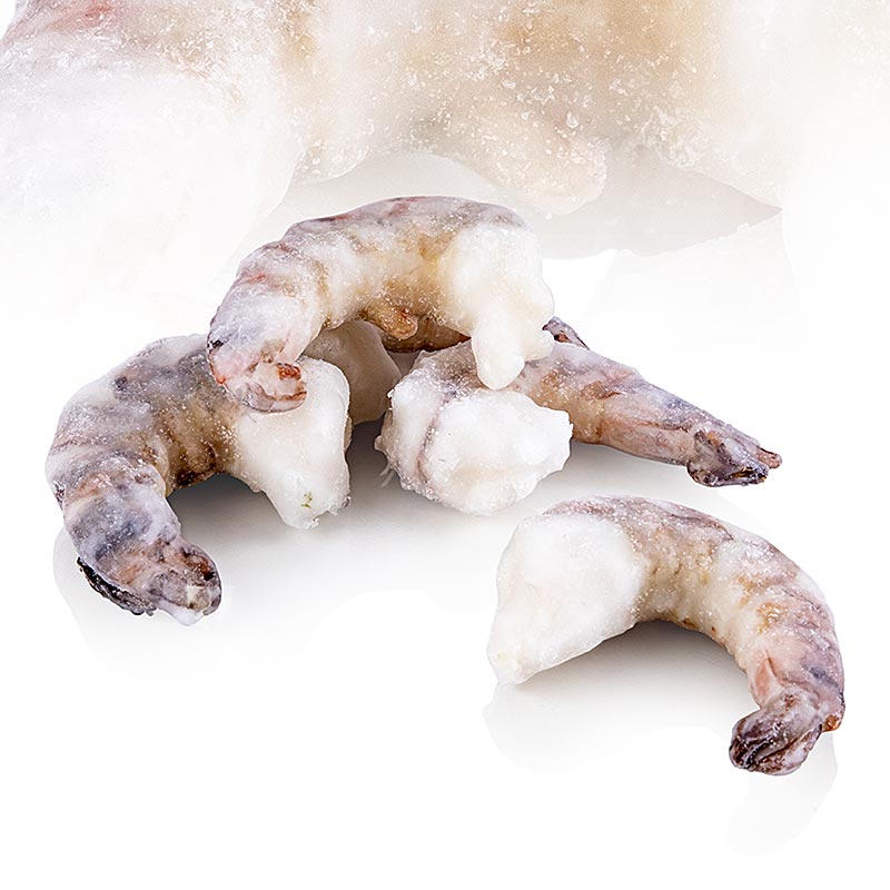 Black Tiger Shrimps, without head and without shell, approx. 12-16 pieces, Goumaitre - 1kg - bag