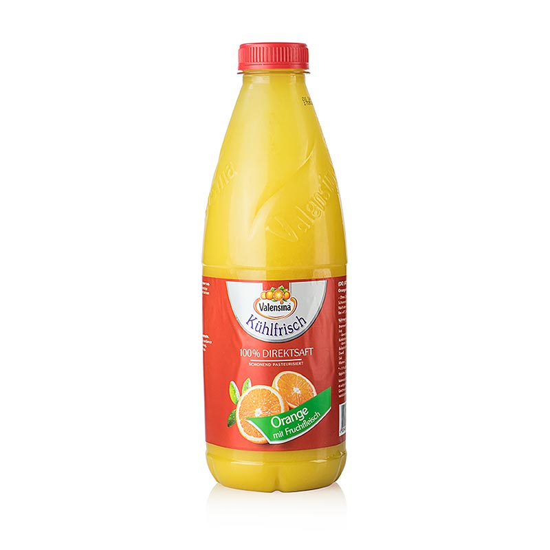 Suco de laranja, suco 100% direto, Valensina - 1 litro - Pacote Tetra