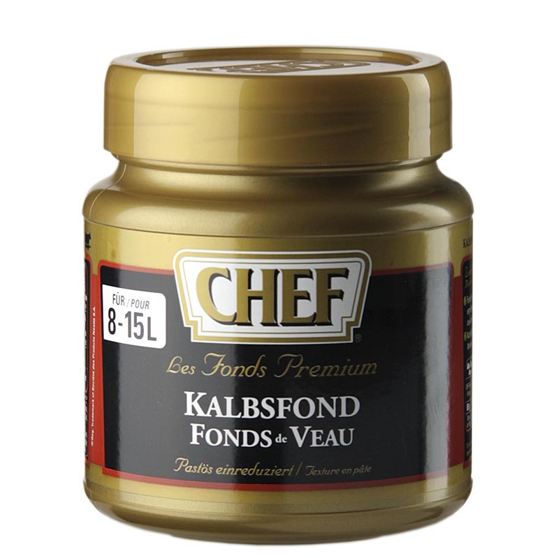 CHEF Premium Konzentrat - Kalbsfond, leicht pastös, dunkel, für 8-15 L - 640 g - Pe-dose