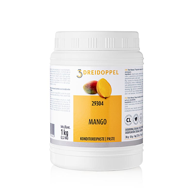 Mango-Paste, Dreidoppel, No.293 - 1 kg - Pe-dose