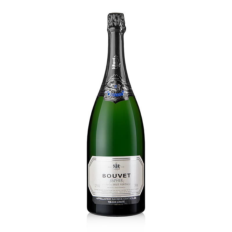 2020er Saphir Blanc Saumur, Brut Sekt, Cremant de Loire, 12,5 % vol., Bouvet - 1,5 l - Flasche