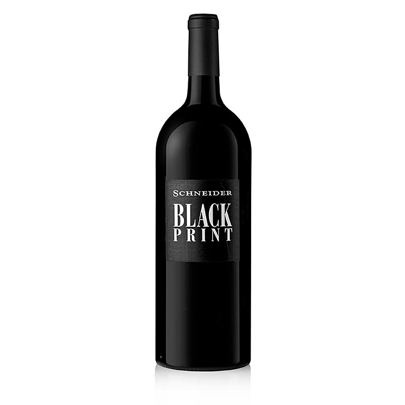 2021er Black Print Rotweincuvee, trocken, 14% vol., Magnum, Schneider - 1,5 l - Flasche