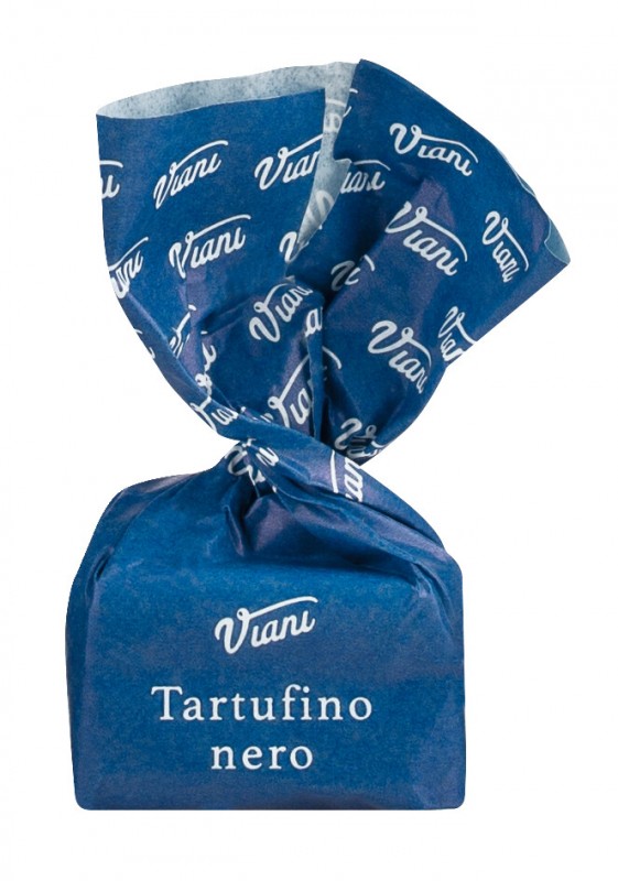 Tartufini dolci neri, sfusi, tartufi di cioccolato fondente con nocciole, sfusi, Viani - 1.000 g - kg