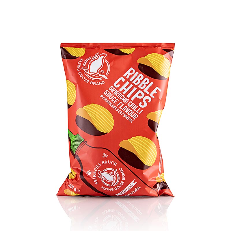 Chips Ribble, saveur de piment Sriracha, Flying Goose - 100g - Carton