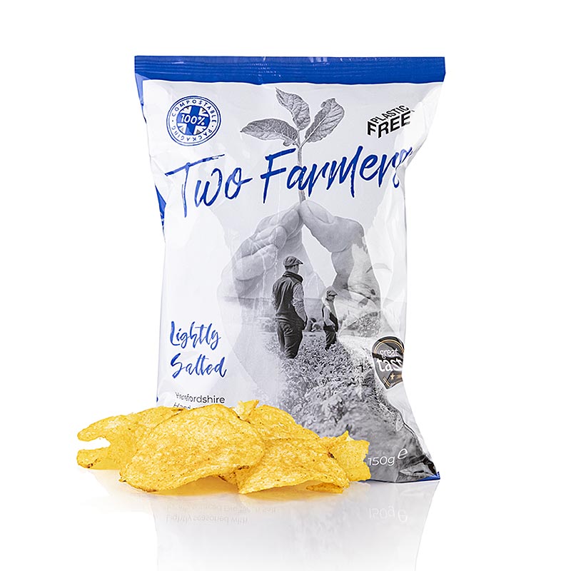 Twee Boeren - Lichtgezouten Aardappelchips - 150g - Biologische tassen