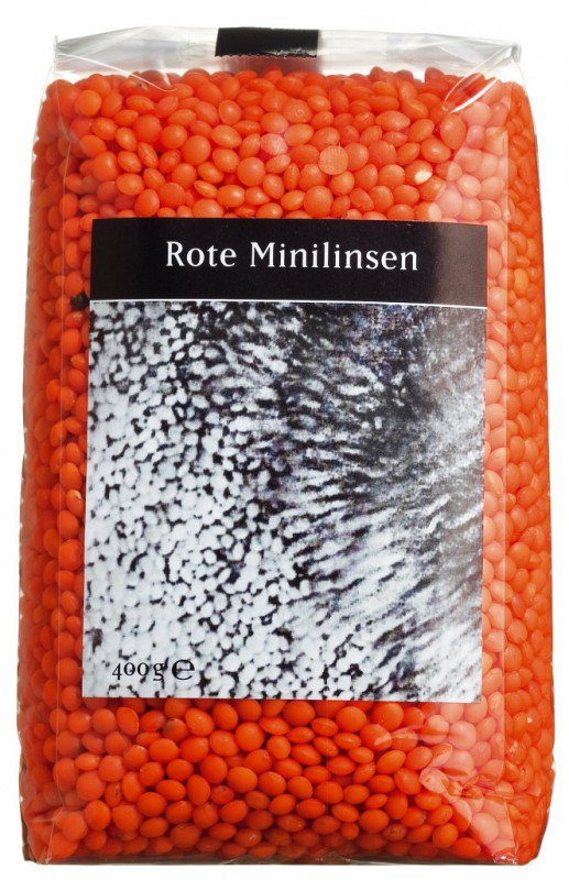 Mini røde linser, Tyrkiet, Viani - 400 g - taske