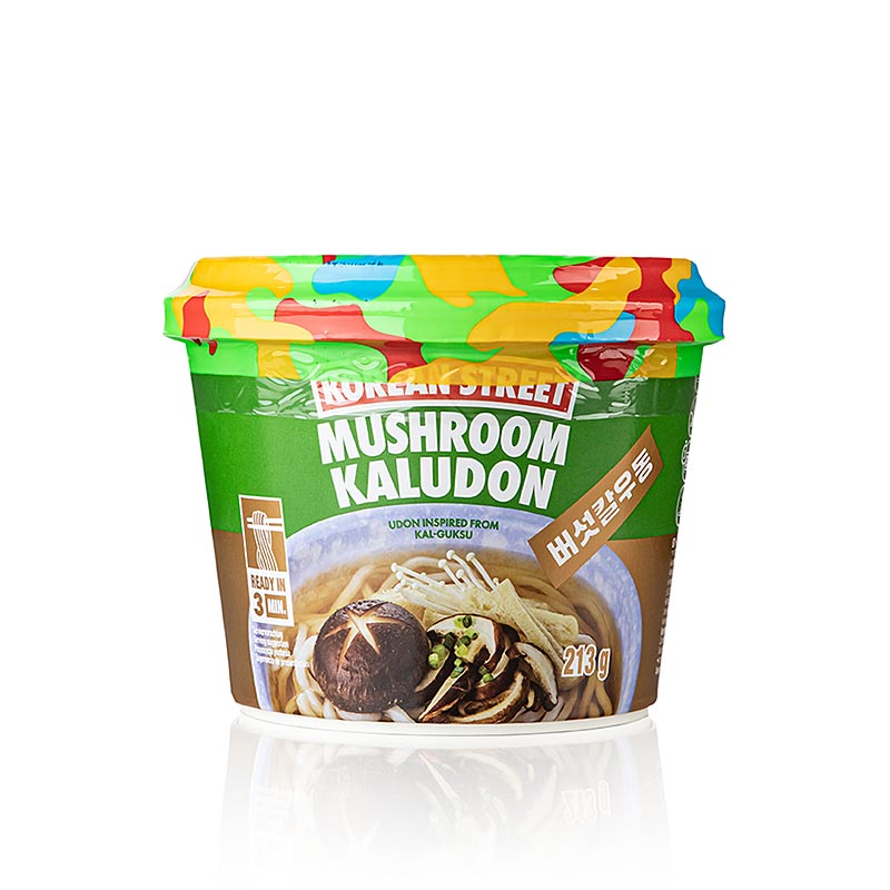 Instant Cup Nudeln Kaudon Mushroom, Udon mit Pilzgeschmack, Korean Street - 230 g - Box