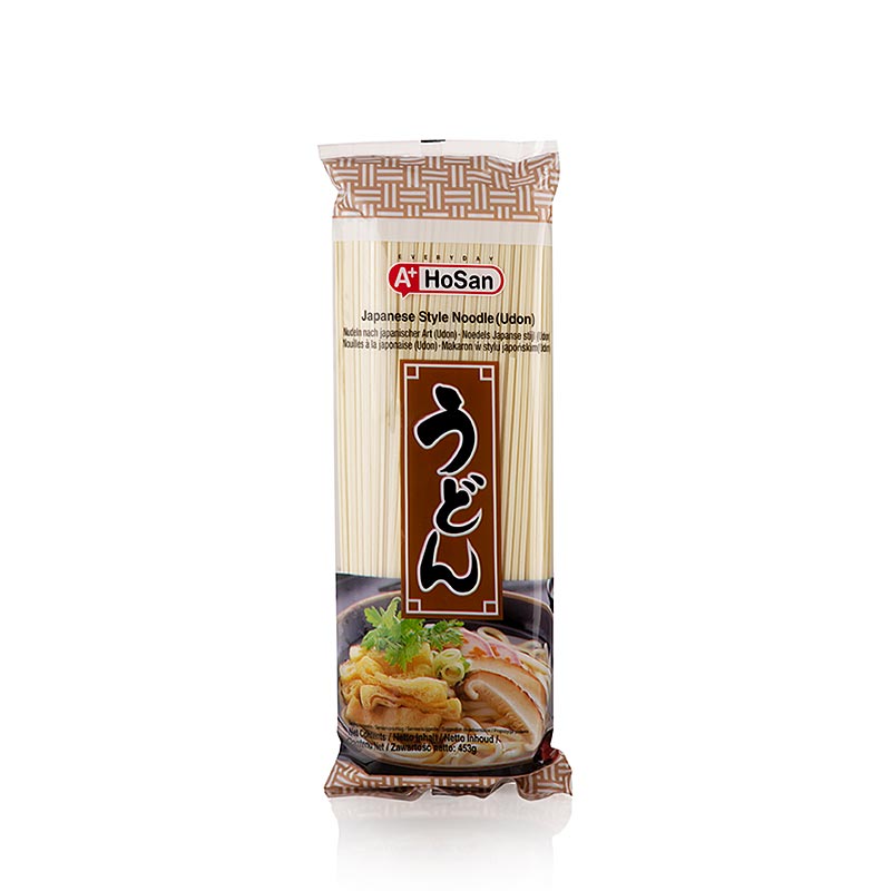 Udon noodles - wheat noodles, light, flat, 2mm, 22cm long, A+, Japan - 453 g - bag