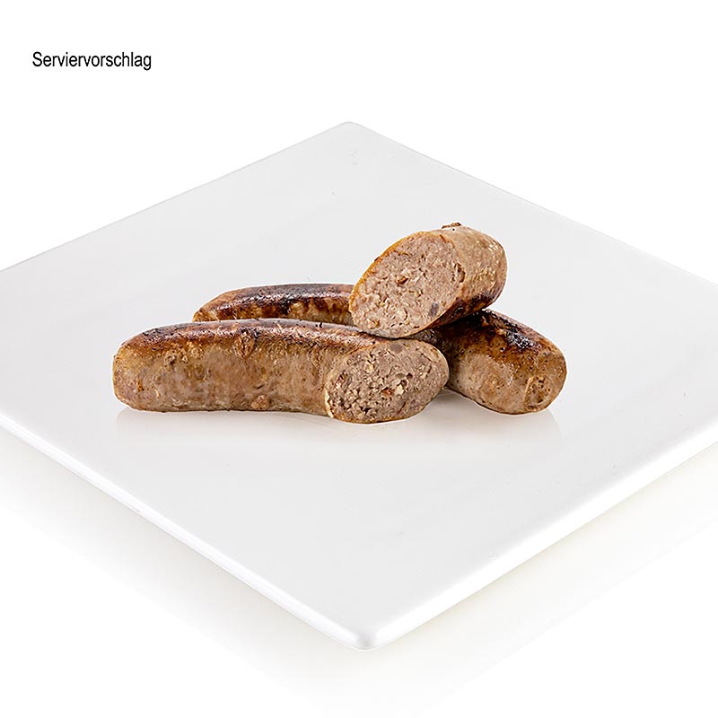 Salsiccia grigliata con pancetta e datteri, maiale Bentheimer, calibro - 500 g, 5 x 100 g - vuoto