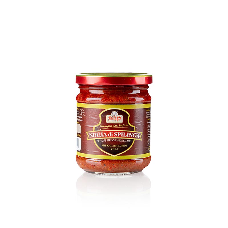 Nduja di Spilinga, spreadable, spicy salami - 180 g - Glass