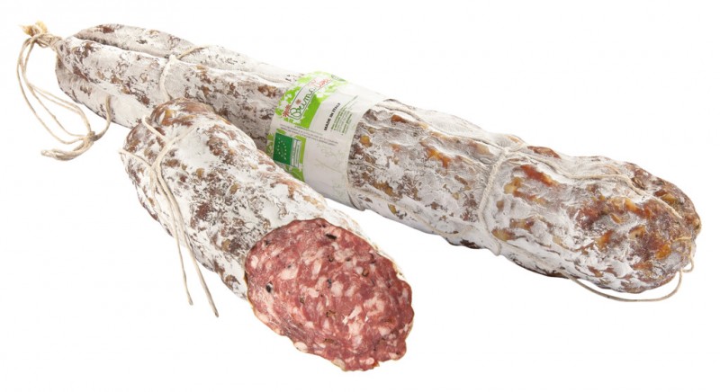 Salame al Tartufo da Taglio, luomu, Salame al Tartufo, puolitettu, luomu, Pedrazzoli - noin 1,8 kg - kg