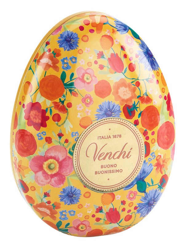 Lata de metal para huevos de Pascua, Huevo de Pascua con mezcla de chocolate, Lata, Venchi - 77g - poder