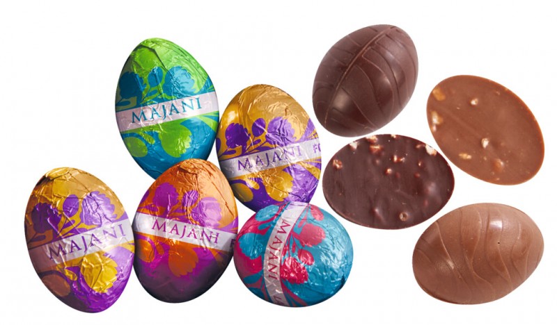 Ovette granellate, dark and milk chocolate eggs with hazelnuts, Majani - 2 x 500 g - kg