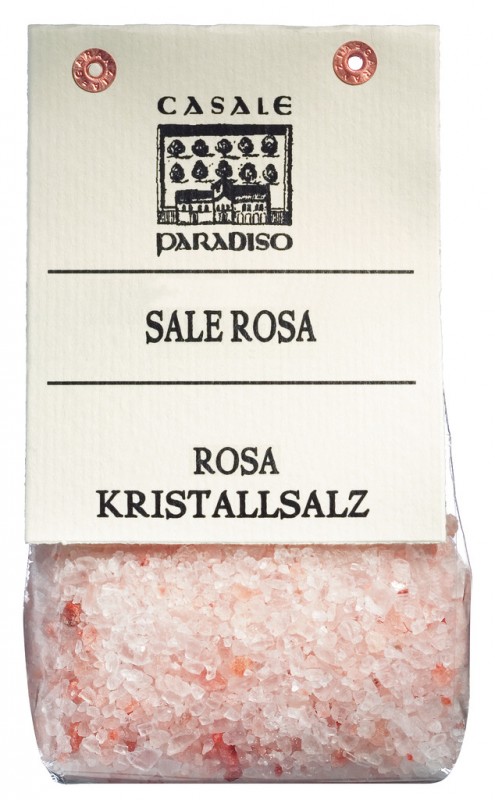 Lyserødt klippesalt fra provinsen Punjab, klippesalt fra provinsen Punjab, Casale Paradiso - 300 g - taske