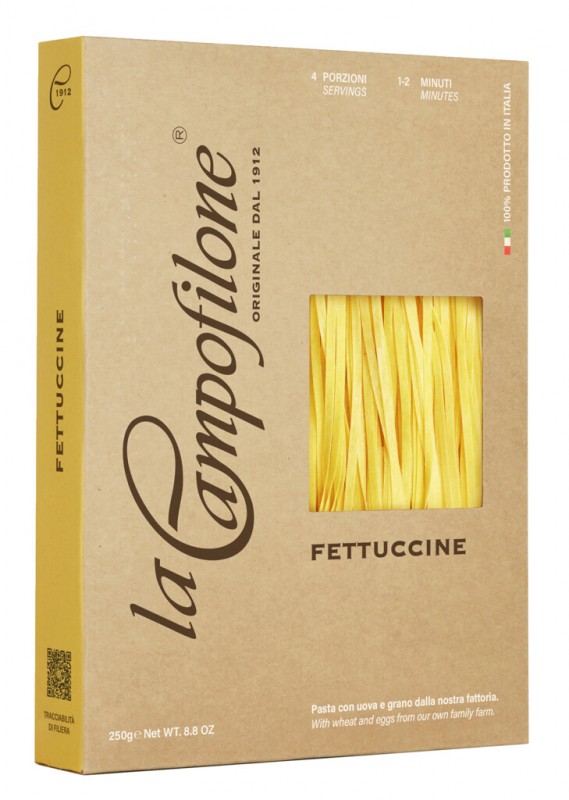 Fettucine, Eiernudeln, La Campofilone - 250 g - Packung