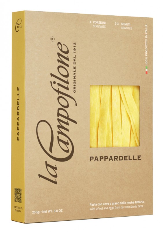 Pappardelle, Eiernudeln, La Campofilone - 250 g - Packung