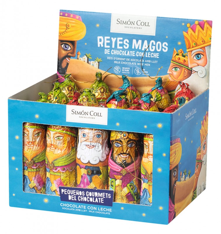 Reyes Magos, Trois Rois, hauteur 10 cm, Simon Coll - 20x25g - afficher