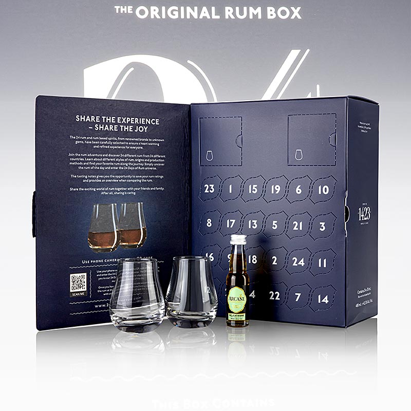 Advent Calendar 24 Days of Rum, Edition Blue - 480 ml, 24 x 20ml - Cardboard